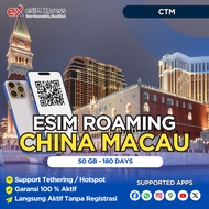 eSIM Macao (China) 50 GB Data | 180 Hari | eSIM Roaming | eSIM Travel