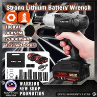 WARRIOR` 2in1 29800mAh Impact Wrench Cordless 988VF Battery Impact Drill Set 6 Size Ratchet Wrench S