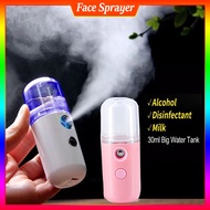 Mini Nano Sprayer USB Recharge Face Sprayer Nebulizer 30ML Humidifier Face Steamer Facial Care Disinfectant