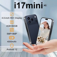 I17 MINI Pro Max 4G Smartphone 4GB+64GB 4.0inch 4000mAh Cellphone Camera 5MP+800MP Camera Calculator