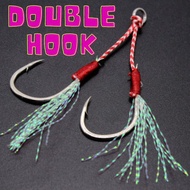 Tenggiri ikan pelagic Hook Double Assist BC Hook Jigging Slow Fast Bait Single Assist Hook Jig  Lure Umpan Ma