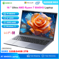 SZBOX NBook Ryzen R7 Ultra 8845HS 16 inch Laptop DDR5 5600Mhz Pcie4.0 Nvme SSD Desktop Laptop Windows11 Support 4 Screen