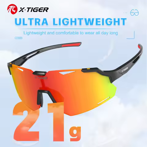 X-TIGER Mountain Bike Road Eyewear Polarised Cycling Eyewear Adult 21 Grams Ultralight Sports Sungla