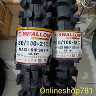 OUTER TIRES 80/100-21 & 100/100-18 SWALLOW SB-156 MAXIGRIP