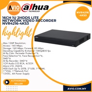 Dahua 16CH 16 Channel 5MP 5 Megapixel 8MP Lite IP Network CCTV NVR Recorder 1U 2HDD Bay NVR4216-4KS3