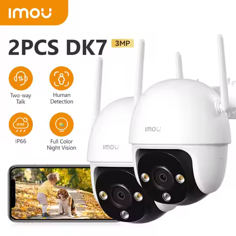 IMOU 2PCS DK7 3MP Outdoor Colorful Night Vision Camera Wi-Fi IP66 AI Human Detection Camera Surveill