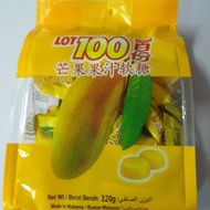 Lot 100 Chewy Gummy Manggo Flavour 320gm  exp date:june 2020