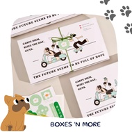 PAPER box for moon cakes - FLOWING EGG CAKES containing 8 pieces, dynamic green bean candy box