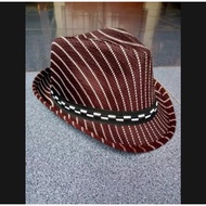 Striped Fedora Hat Unisex Striped Fedora Hat for Men and Women