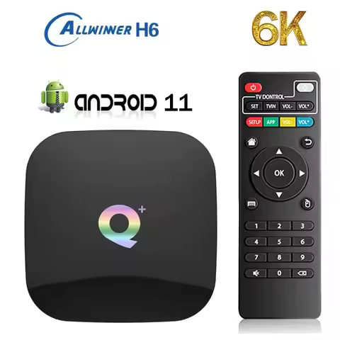 Q Plus Smart tv box Android 11.0 Allwinner H6 PK S905 Quad Core HD 6K 3D HDR10 h.265 USB 3.0 4G Wi-F