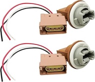 2 Pcs Turn Signal Socket and Pigtail Connector Compatible with Ford Lincoln Mercury 2003-2019 with W