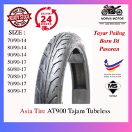 Corva Motor Asia Tire Tubeless Tyre At900 80/90-14, 50/90-17, 60/80-17, 70/90-17, 80/90-17