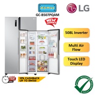LG Side By Side Refrigerator Inverter Fridge 508L Peti Ais Peti Sejuk Side By Side 冰箱 GC-B507PQAM