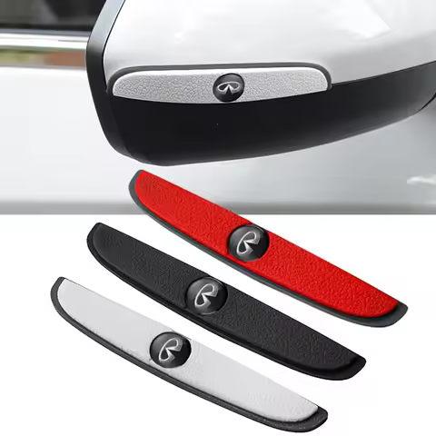 4pcs Car Door Scratch Resistant Sticker Emblem Rubber Bumper Strip For Infiniti Q50 FX35 Q30 G37 Q70