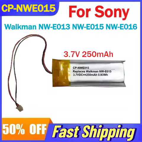 3.7V 250mAh CP-NWE015 Rechargeable Battery For Sony Walkman NW-E013 NW-E015 NW-E016 Music Player Bat