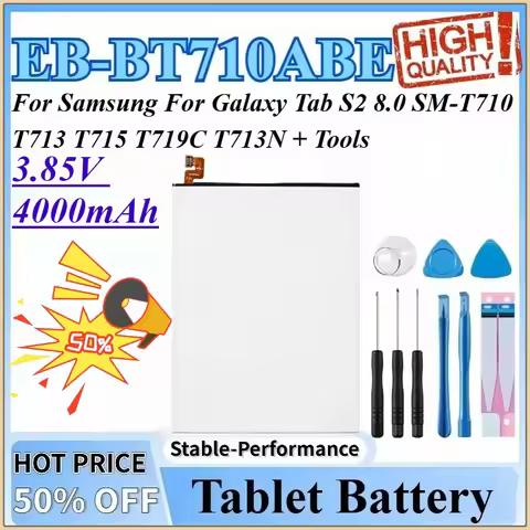 3.85V 4000mAh Tablet EB-BT710ABA EB-BT710ABE Battery For Samsung For Galaxy Tab S2 8.0 T713 SM-T710 