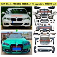 BMW F30 F32 F36 2013 - 2018 to G80 G82 M3 M4 wide bodykit body kit bumper head tail lamp bonnet fend