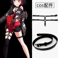 Asian Culture choker Thigh Ring Leather Leg Strap Adjustable y2k Two-Dimensional cos Props Garter So