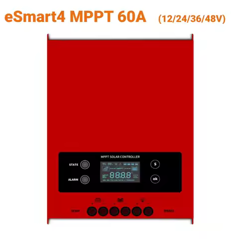 MPPT 60A Solar Charge Controller eSmart4 12/24/36/48V Panel Voltage Regulator Multiple Battery Charg