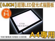 中億☆【多用型】【A4/B5 USB】超薄LED發光式描圖板/透寫台、可看底片/工程圖等、另有A3/A2可選