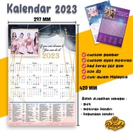 Kalendar Custom 2023 KPOP Kalendar Cuti Awam Malaysia Kalendar Blackpink A3 Gift Kalendar