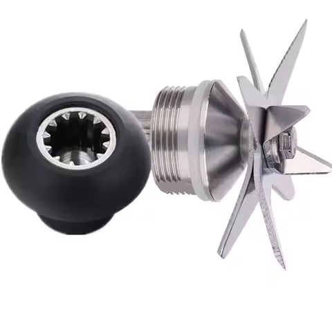 Blender Knives + Connecting Shaft for Biolomix T5300 Gastrorag B-010 Blending Cup Parts Blades Knive