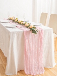 1入峇里紗皺褶式桌旗,波西米亞風格,婚禮/派對裝飾