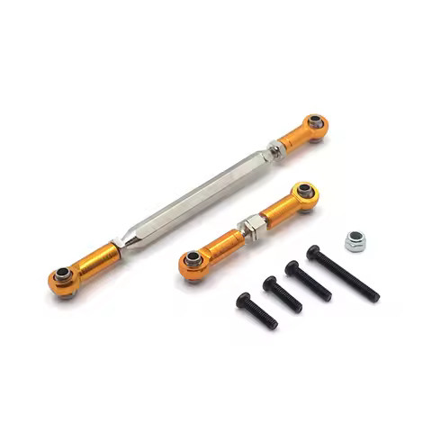 Metal Adjustable Steering Linkage Servo Link Pull Rod for MN D90 D99 MN-90 FJ-45 1/12 RC Car Crawler