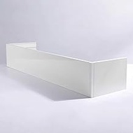White Curtain Box Valance Frame Without Track, Aluminum Curtain Pelmet Panel Cover Wall Mounted/Ceil