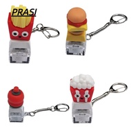 PRASI Hamburger Fidget Keychain, French Fries Ice cream Keycap Finger Keyboard Cap,  Relief Stress P