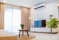 Pangsapuri 47 m² dengan 1 bilik tidur dan 1 bilik mandi peribadi di Daerah 9 (Căn hộ 1 phòng ngủ - T