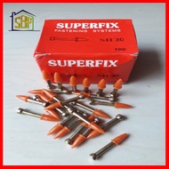 PAKU RAMSET MESIU MERK SUPERFIX PANJANG 3 CM TANPA ANGLE CLIP ISI 100 - ANGT SHOP