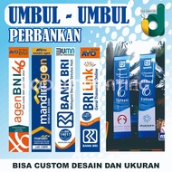 custom spanduk umbul-umbul agen bank bri mandiri bni dll bebas desain |  bri link