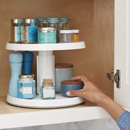 Crazy Susan Two-Tier Turntable, Lazy Susan Organizer for Cabinet and Pantry Storage