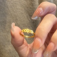 Lucky Brass Coin Ring 2025 Five Emperor Coin Coin Small Gold Coin Ring Generation