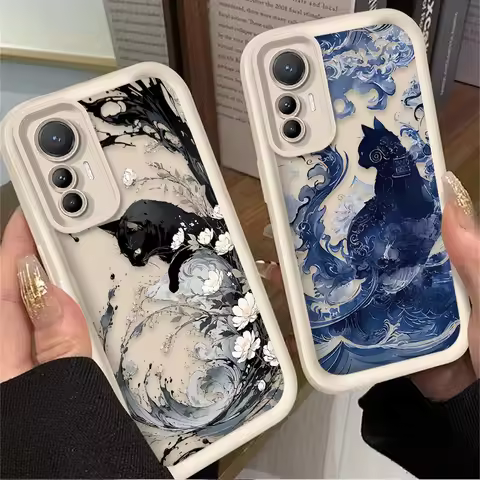 Oil Painting Artistic Cat Phone Case for Xiaomi Poco X7 X6 X5 X4 GT X3 NFC F7 F6 F5 F4 F3 M5s C65 C7