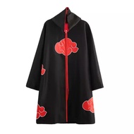 MERAH Akatsuki Cloak ANIME Jacket - AKATSUKI Cloak HOODIE Jacket+Red Cloud AKATSUKI Cloak