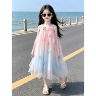 Girls Dress Summer Dress Summer Dress 2026 Fashionable Children Summer Vest Beach Dress Beautiful Ga