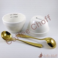 PORCELAIN BOWL PACKAGE CUPPING BOWL COFFEE CUPPING CUP AND CUPPING SPOON L - BEANS TESTING COFFEE
