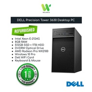 DELL Precision Tower 3630 Intel Xeon E-2124G 8GB RAM / 512GB SSD + 1TB HDD Desktop PC [ REFURBISHED 