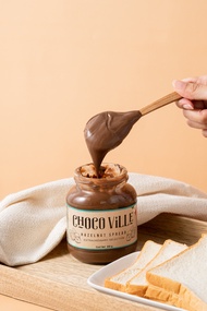 *หมดอายุ 05/2025* Chocoville Chocolate Hazelnut spread (ช็อกโกแลต ผสมเฮเซลนัท ทาขนมปัง) Non GMO & Gl