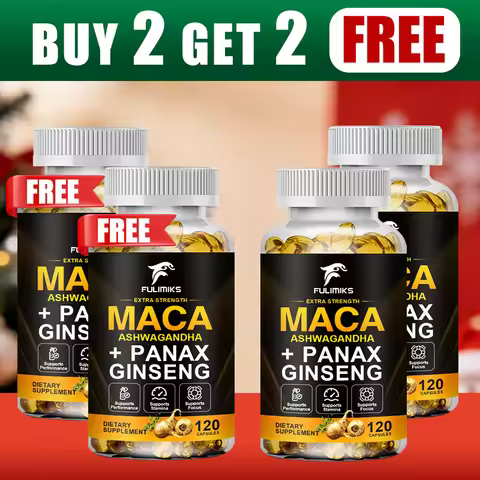 Buy 2 Get 2 Free! Pure Maca & Ashwagandha Capsules, Support Stress Relief, Libido & Hormonal Balance