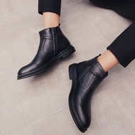 black boots formal boots korean boots chelsea boots Leather boots men boots men high cut shoesboots manankle boots boots leather shoes mencasual bootsboots menchelsea boots winter bootsLeather boots men bootsmartin boot