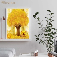 [Ready stock]Resin Rhinestone Diamond Painting Money Tree Pattern Full Round Drill 5D Picture