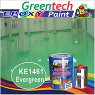 KE1461 EVERGREEN ( GREENTECH PAINT ) Cat Lantai ( 5L or 1L )( EPOXY Paint + Hardener ) EPOXY FLOOR / WATERPROOF
