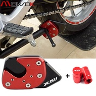 For Honda X ADV XADV 750 XADV750 2017-2020 2019 2018 Motorcycle Accessories CNC Side Stand Kickstand Enlarger Pad Tire Valve Cap