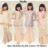 🔥(KIDS 1-12 TAHUN) TEMA SEDONDON BAJU KURUNG NUDE BROWN RAYA 2025 | BAJU KURUNG MODEN RIAU LACE SULA