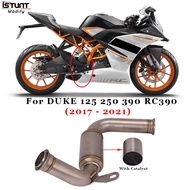 Motorcycle Exhaust System Escape Modified Stainless Stee With Catalyst Middle Link Pipe For DUKE 125 250 390 RC390 2017