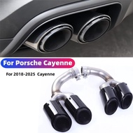 For Porsche Cayenne tailpipe 2018 to 2025 Cayenne S exhaust pipeCayenne coupe muffler Tip nozzle sta