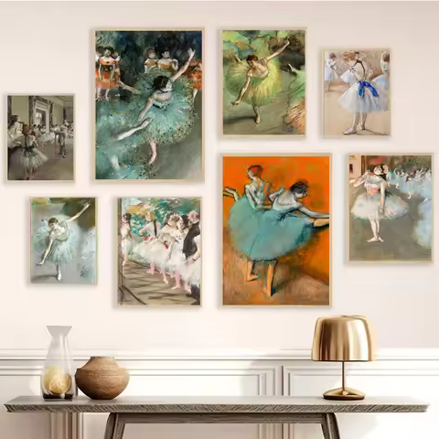 Impressionist Edgar Degas Ballerina Dancer Posters And Prints Nordic Wall Art Canvas Painting For Li